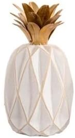 Folk Craft Gold Ceramic Pineapple Home Decor Sculpture