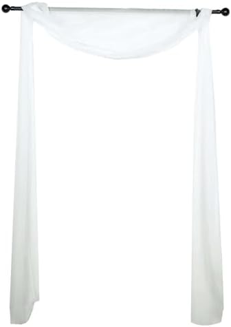 Efavormart 18 Ft Ivory Sheer Organza Curtain Panels