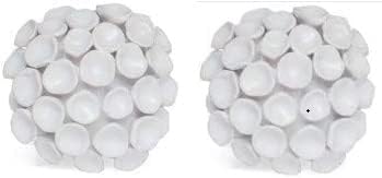 Hosley Set of 2 Nimbus White Orb Wall Decor