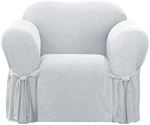 SureFit Farmhouse Basketweave Chair Slipcover with Ties