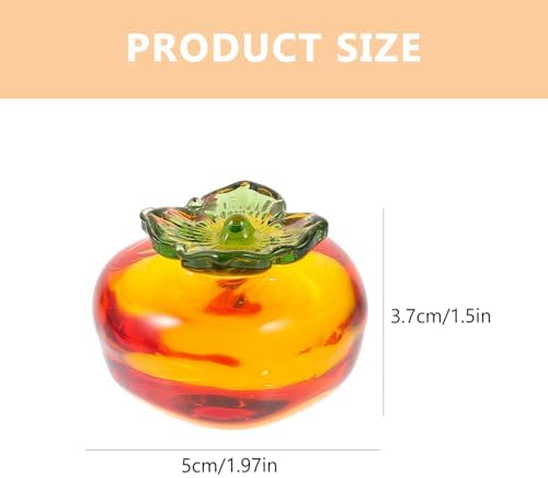 ABOOFAN Crystal Persimmon Figurine Decor