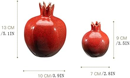 Tomyeus Artificial Pomegranate Statue Desk Decor