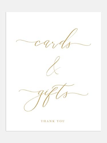 White and Gold Wedding Gift Table Sign