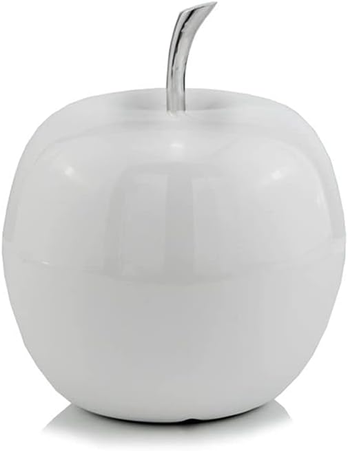 Modern Day Accents 3972 White Apple Sculpture