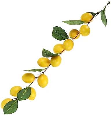 VOSAREA 1pc Lifelike Lemon Rattan Hanging Wall Art