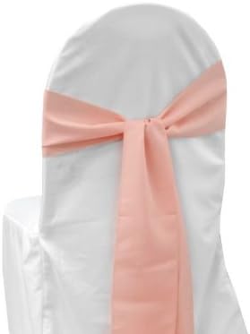 Balsa Circle Pink Polyester Chair Sashes for Wedding Decor