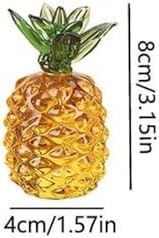 2PCS Crystal Pineapple Decor Figurine Ornament