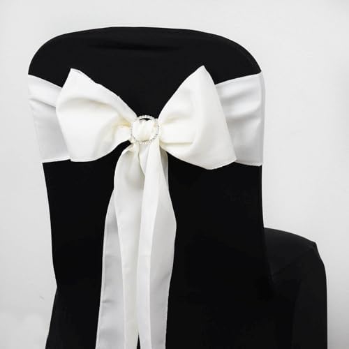 Efavormart 5PCS Ivory Chair Sashes for Wedding Events