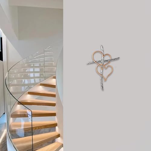 Heart Metal Wall Crosses Decor Living Room Bedroom Wedding