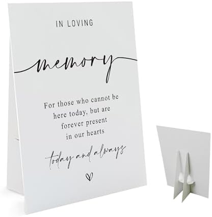 In Loving Memory Wedding Sign with Holder
