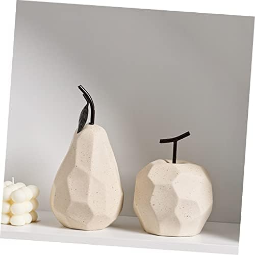 Ceramic Fruit Decorations with Geometric Design