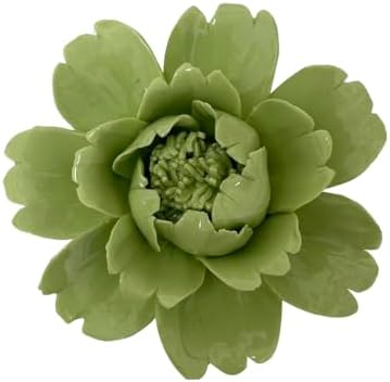 AMERRY Peony Ceramic Wall Art Sculpture 3D Artificial Flower Dcor