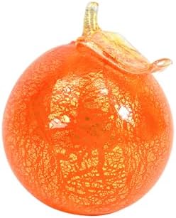 MY ITALIAN DCOR Handmade Murano Glass Orange Figurine 4 Inch Tall