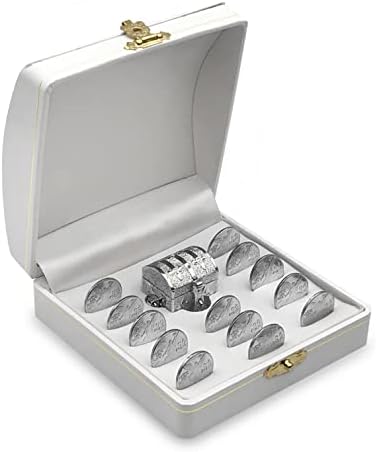 Genrico Silver Plated Wedding Unity Coins Set with Display Case