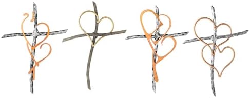 Heart Metal Wall Crosses Decor Living Room Bedroom Wedding