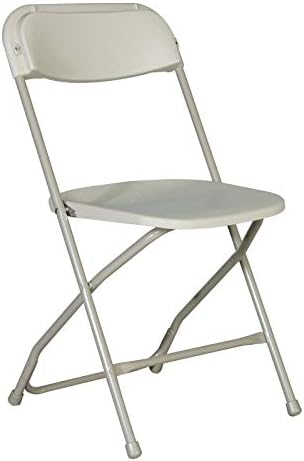 12 Pcs Ivory Spandex Folding Chair Covers for Weddings and Parties