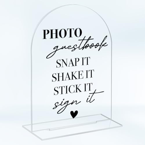 Acrylic Wedding Arch Sign 7x5 Inches Decor