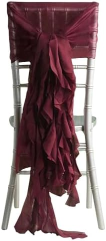 Premium Wedding Chair Sash Set Wrinkle-Free Burgundy Decor