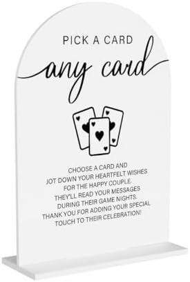 Modern Acrylic Wedding Sign with Wooden Base