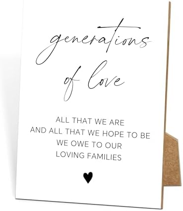 Wedding Memorial Wooden Sign with Stand 11x8