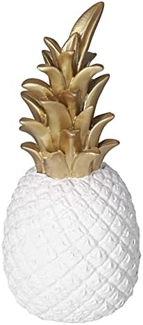 Resin Pineapple Sculpture Decor White Nordic Style Desk Ornament