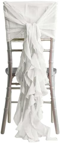 Premium Wedding Chiffon Chair Sashes Set Ivory