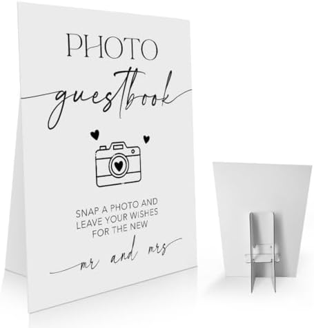 OXEDP Wedding Photo Guestbook Sign 8x11 Inch WDS15