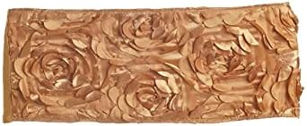 BalsaCircle 10 Gold Satin Rosettes Chair Sashes - Wedding Decor