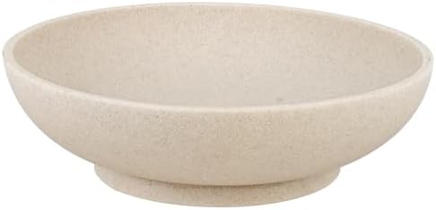 Large Decorative Bowl Artificial Stone Beige