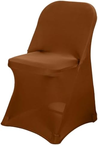6 pcs Cinnamon Brown Spandex Folding Chair Covers for Parties