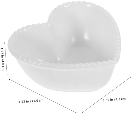 VOSAREA Heart Shaped Ceramic Bowls for Valentines Day Decor