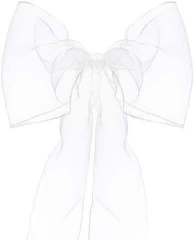 Tosnail 30 Pack White Organza Chair Sashes