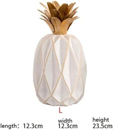 Folk Craft Gold Ceramic Pineapple Home Decor Sculpture