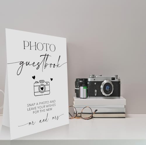 OXEDP Wedding Photo Guestbook Sign 8x11 Inch WDS15