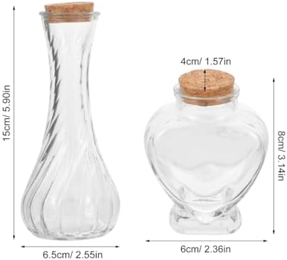 PRETYZOOM Decorative Glass Sand Ceremony Bottle Set 3pcs