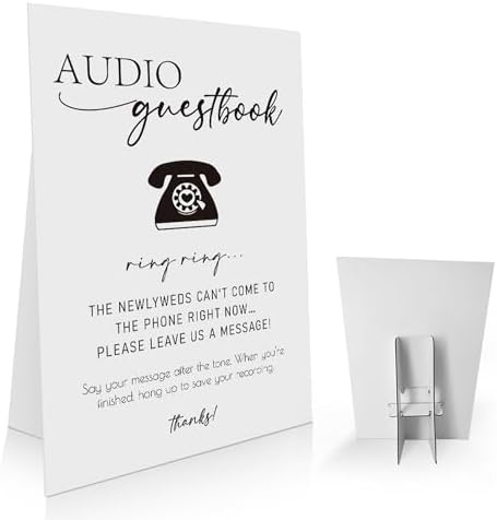 OXEDP Audio Guest Book Sign 8x11 Inch Modern Wedding Decor