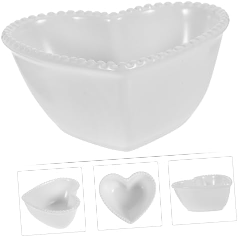 VOSAREA Heart Shaped Ceramic Bowls for Valentines Day Decor