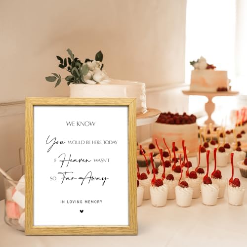 Wedding Memorial Sign with Wood Frame 8x10 Inch