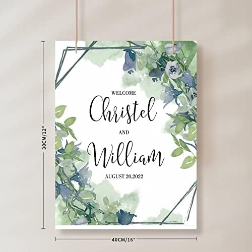 Alioyoit Personalized Wooden Wedding Welcome Sign