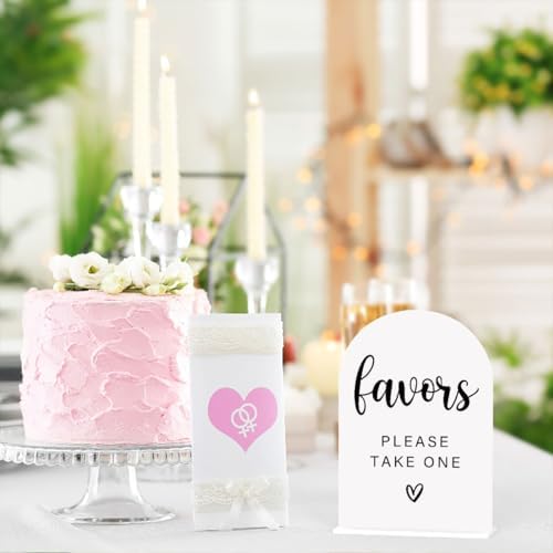 Acrylic Wedding Sign with Modern Font Design White