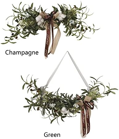 Belupai 27in Artificial Olive Leaves Swag with Ribbon
