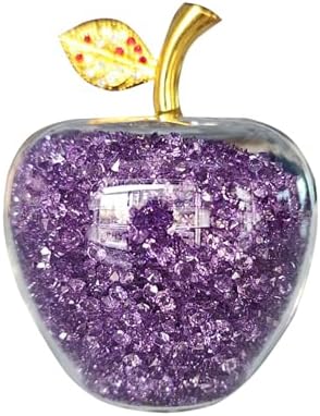 Crystal Apple Figurine Artificial Glass Home Decor