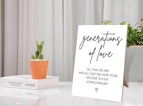 8x11 Minimalist Wooden Memory Sign for Wedding Ceremony