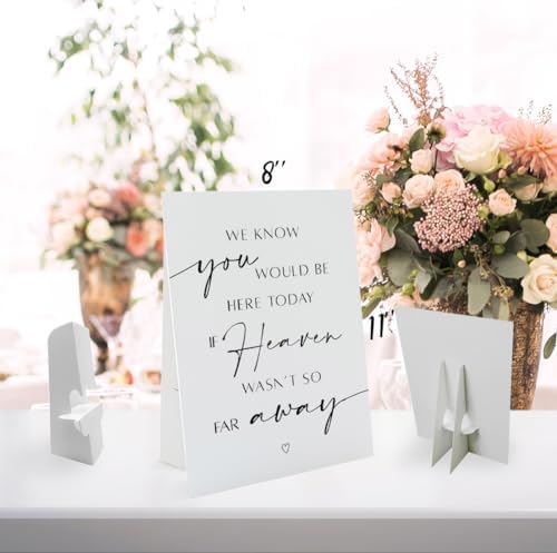 In Loving Memory Wedding Sign 8x11 Inch with Stand