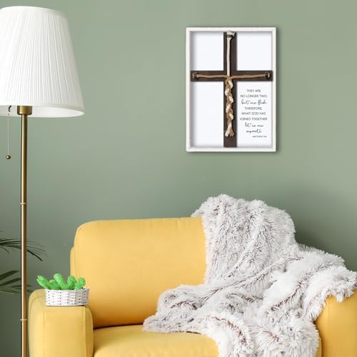 Matthew 196 Wedding Unity Cross Wall Decor White