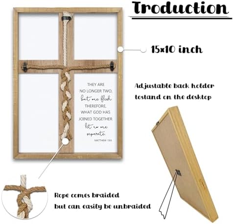 Matthew 196 Unity Cross Wedding Sign Wall Decor