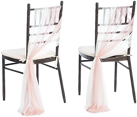 Lings Moment Blush Pink Wedding Chair Sashes 16 Pcs