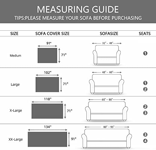 MEETSKY Sofa Covers for Small Couch and Loveseat