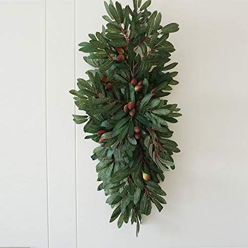 307in Artificial Olive Flower Swag Decorative Arch Wreath