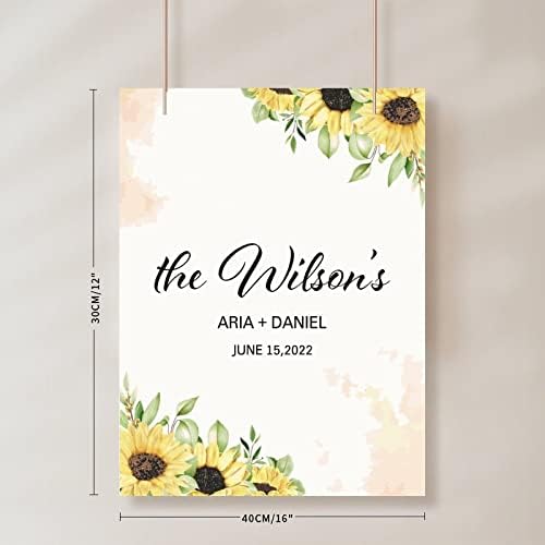 Alioyoit Watercolor Floral Wedding Welcome Sign